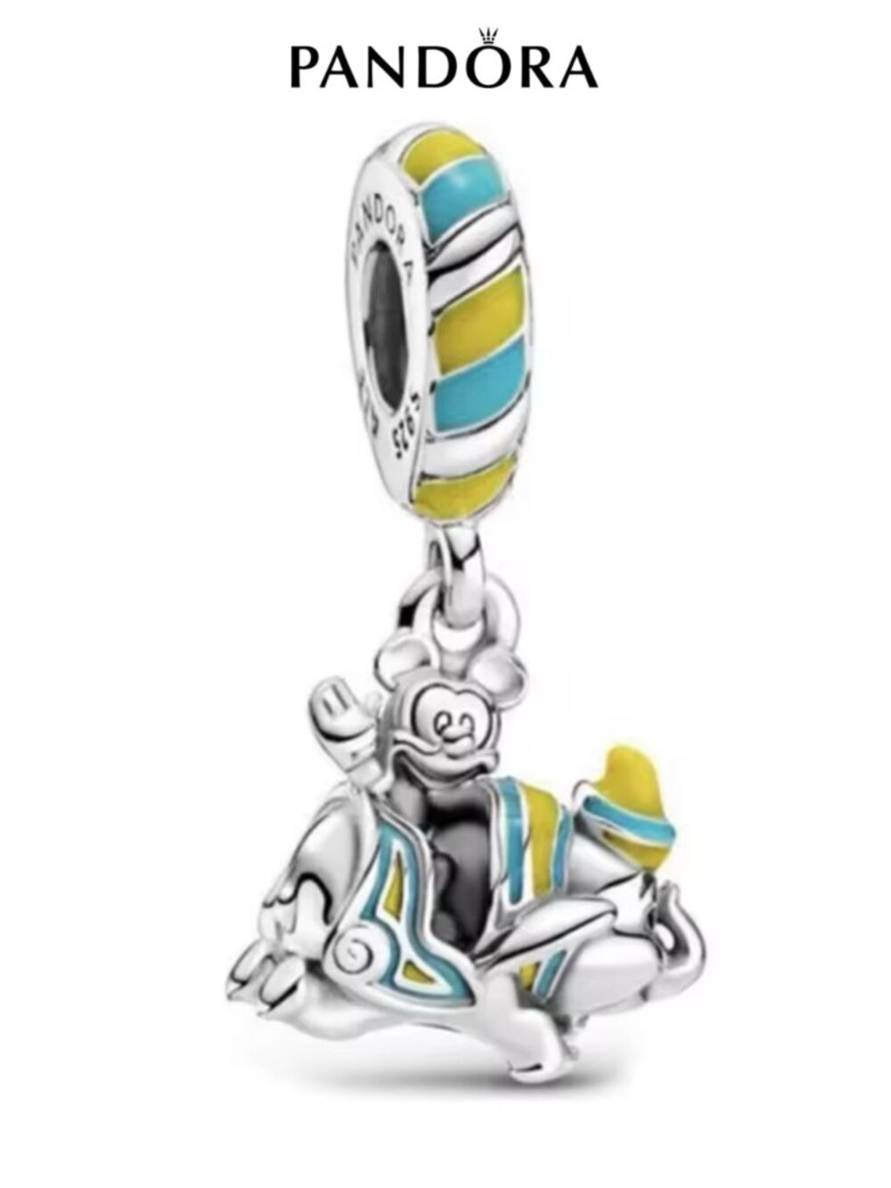 New Pandora Disney Parks Mickey Mouse on Dumbo the Flying Elephant Charm